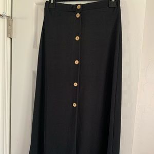 Black button up skirt